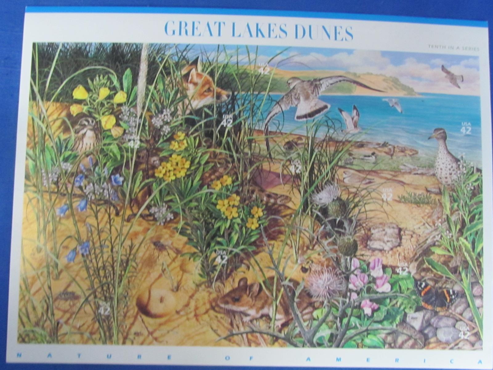 US Stamps – Full Sheets Florida Wetland; Great Lakes– Unused – Face Value $24.60