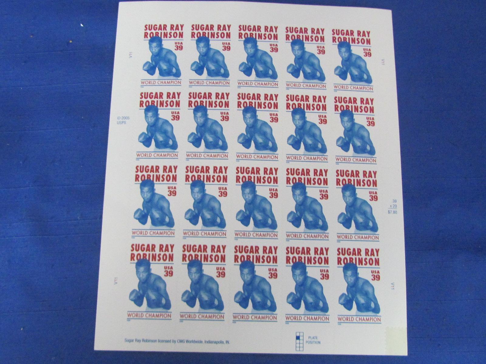 US Stamps – Full Sheets Baseball Sluggers, Take Me Out to the Ball Game, Sugar Ray