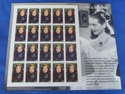 US Stamps – Full Sheets Judy Garland, Bette Davis, Ella Fitzgerald, Hattie Mc Daniel