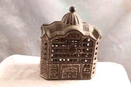 Antique Cast Iron Bank Building Dome Top Still Bank