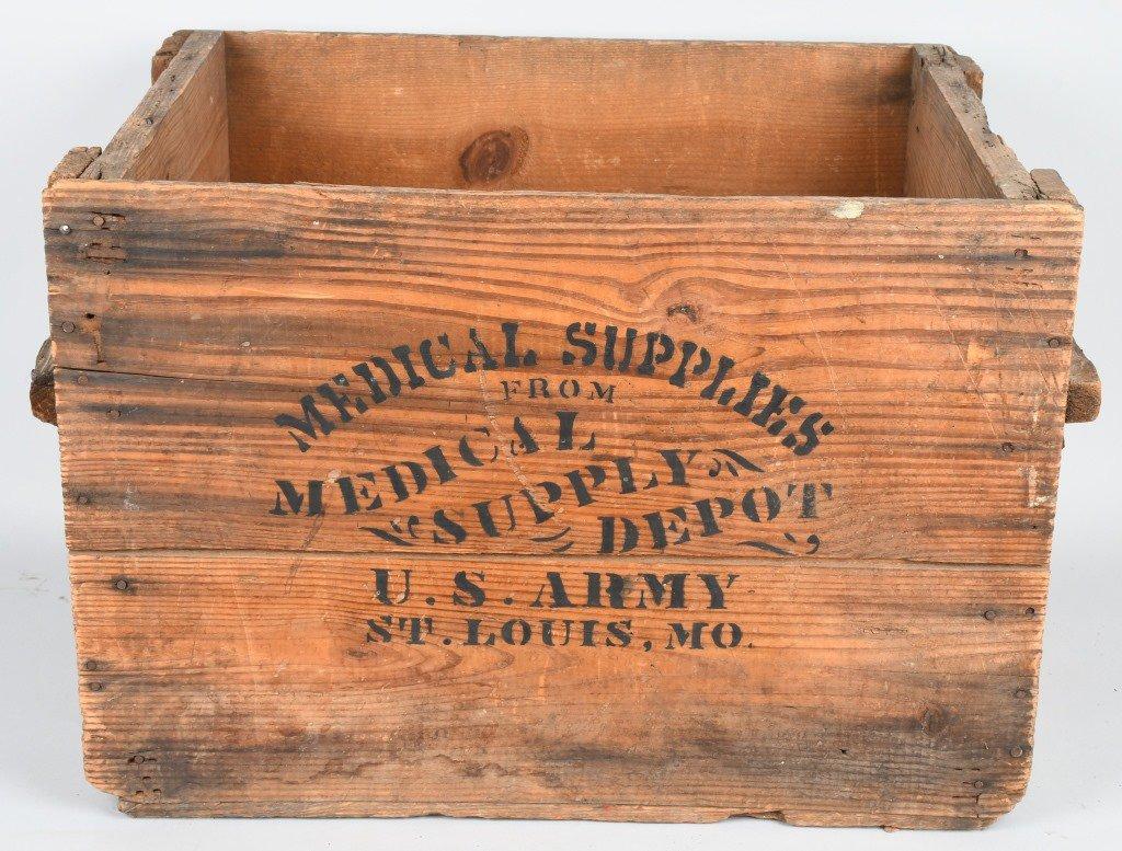 CIVIL WAR ERA ST. LOUIS ARMY DEPOT MEDICAL CRATE