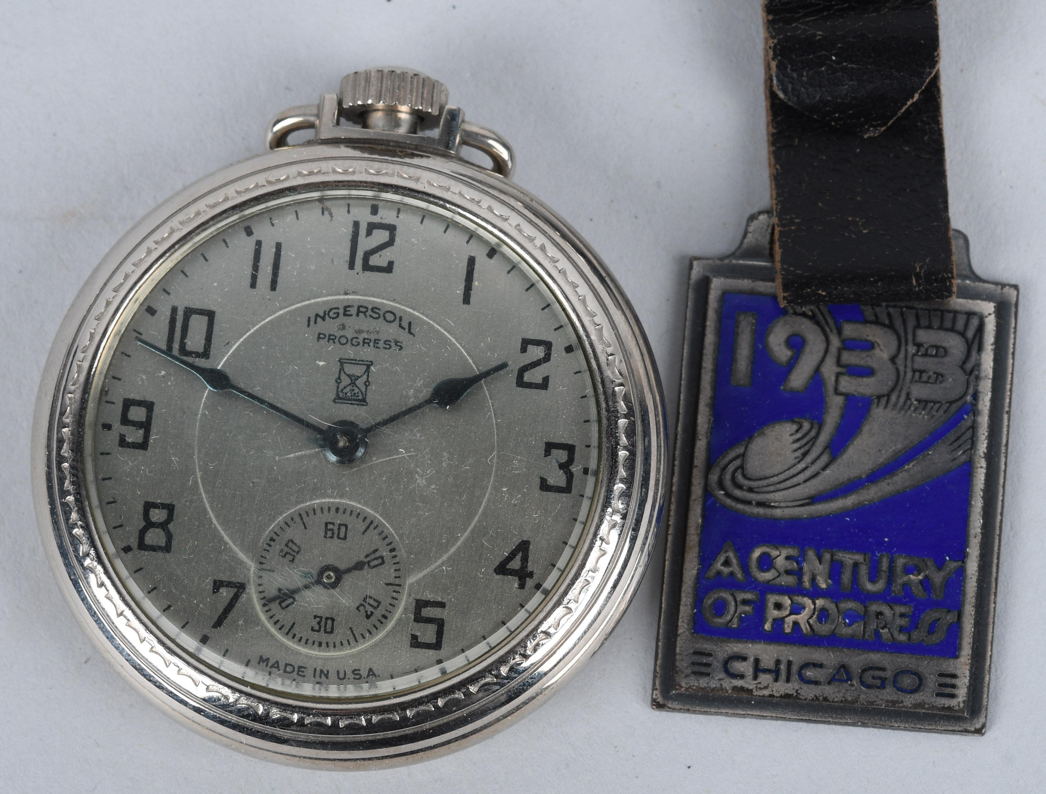 INGERSOLL 1933 WORLDS FAIR POCKET WATCH