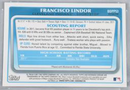 Francisco Lindor 2011 Bowman Draft Rookie PSA 9