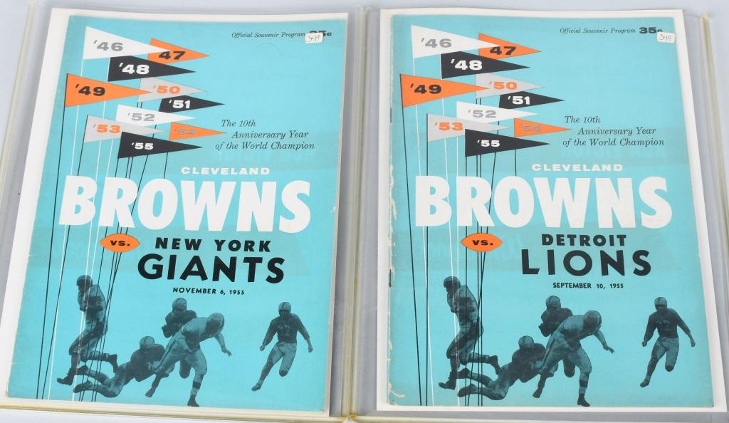 55 Cleveland Browns Complete set of home programs