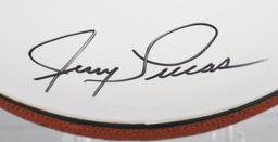 Jerry Lucas signed white paneled basketball