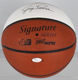 Jerry Lucas signed white paneled basketball