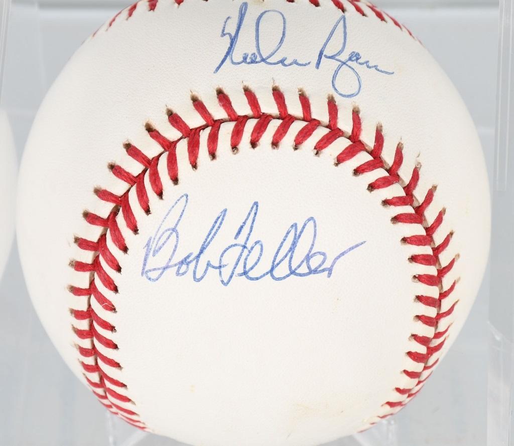 NOLAN RYAN, SANDY KOUFAX & BOB FELLER SIGNED BALL