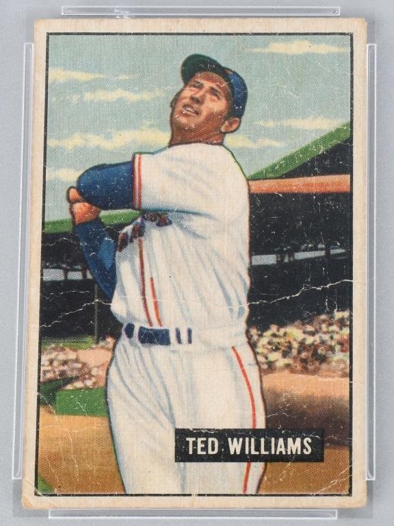 1951 BOWMANS TED WILLIAMS & DON MUELLER PSA