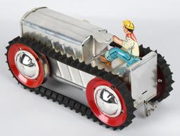 MARX 1950's ALUMINUM windup TRACTOR and DRIVER