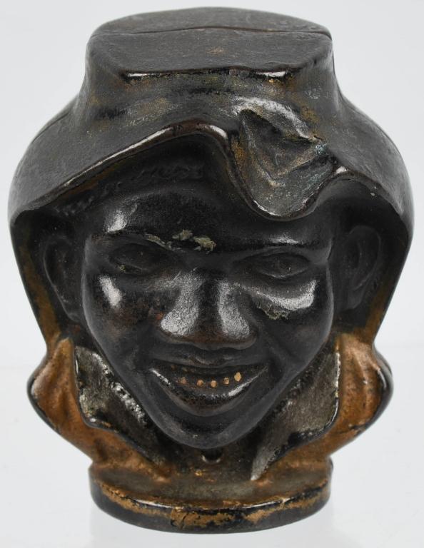 A.C. WILLIAMS TWO FACED BOY cast iron BANK