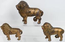 3- A.C. WILLIAMS LION cast iron BANKS