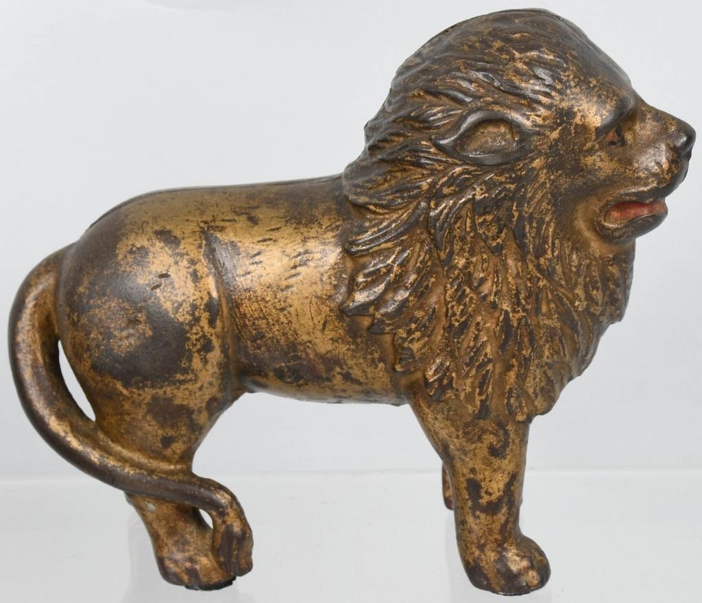 3- A.C. WILLIAMS LION cast iron BANKS