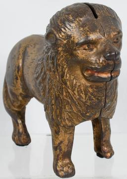 3- A.C. WILLIAMS LION cast iron BANKS