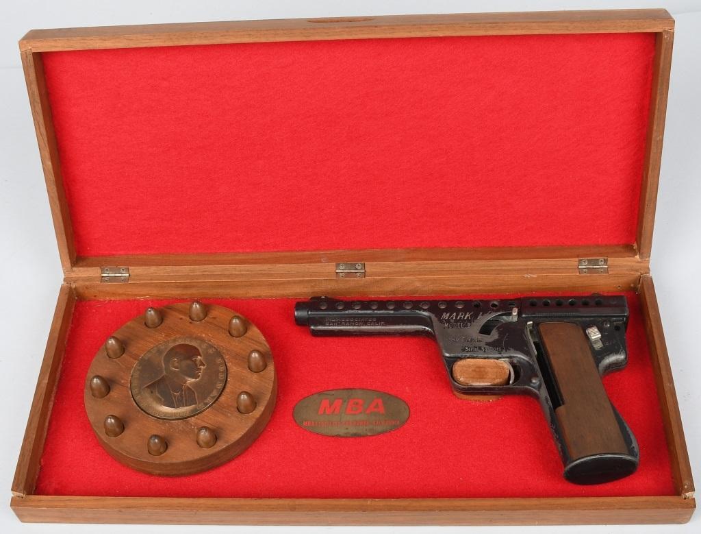 MBA GYROJET ROCKET HANDGUN, MARK I, MODEL B, CASED