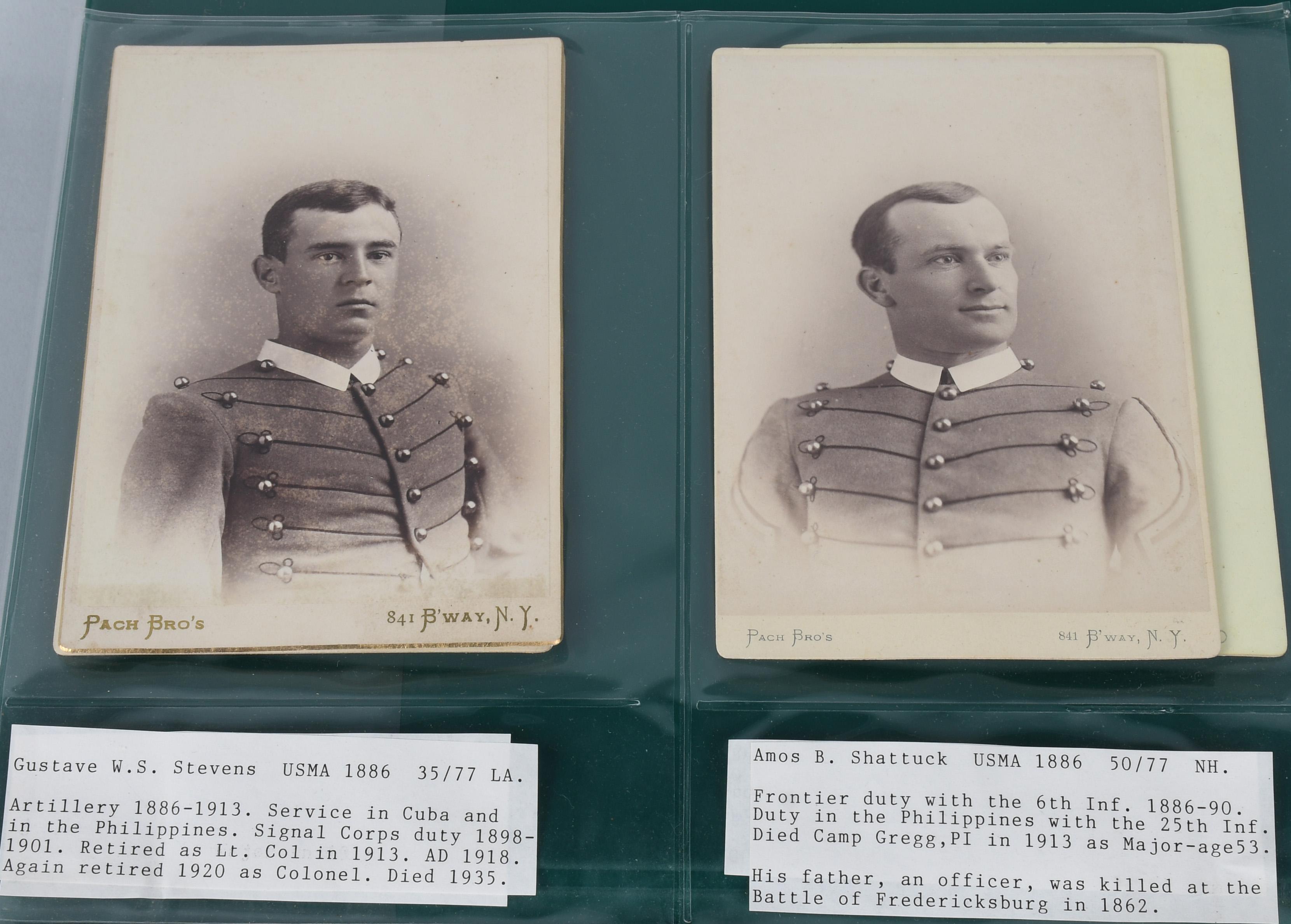 US MILITARY ACADEMY WEST POINT CLASS 1886 CDVs