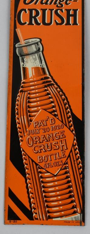 1920s ORANGE CRUSH TIN DOOR PUSH