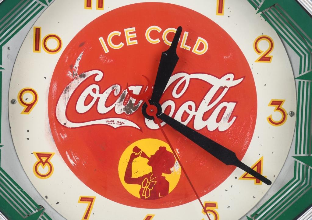 1930s COCA COLA Octagon NEON CLOCK