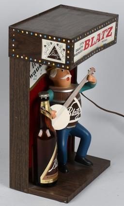 BLATZ BANJO MAN ADVERTISING COUNTER LIGHT