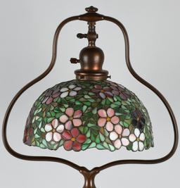 HANDEL STAINED LEADED GLASS FLOOR LAMP