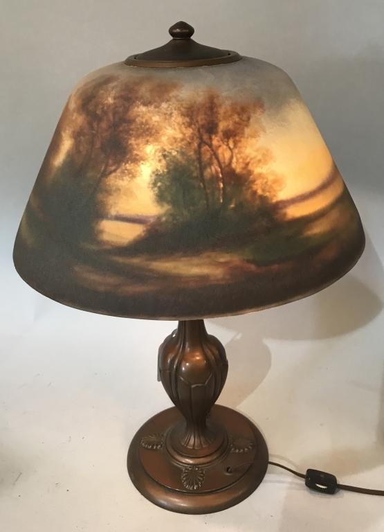 JEFFERSON AUTUMN LANDSCAPE LAMP "SIGNED"