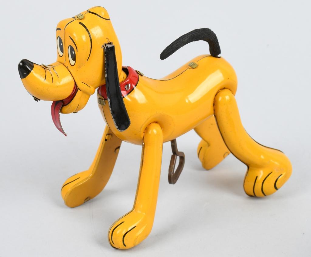 LINEMAR Tin Windup PLUTO & GOOFY SET w/ BOX