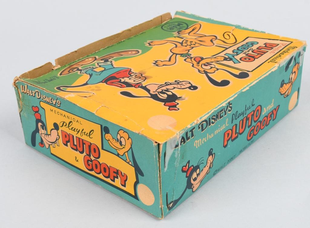 LINEMAR Tin Windup PLUTO & GOOFY SET w/ BOX