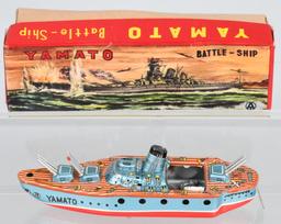 JAPAN TIN YAMATO BATTLESHIP BOILER TOY w/ BOX