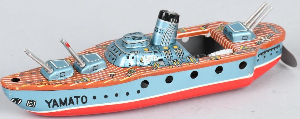 JAPAN TIN YAMATO BATTLESHIP BOILER TOY w/ BOX