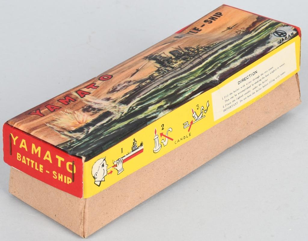 JAPAN TIN YAMATO BATTLESHIP BOILER TOY w/ BOX