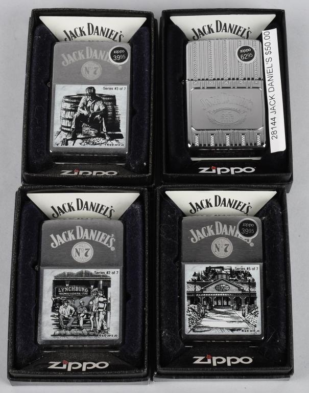 8- ZIPPO JACK DANIELS LIGHTERS