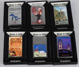 12- ZIPPO GREAT LAKES LIGHTER CLUB LIGHTERS