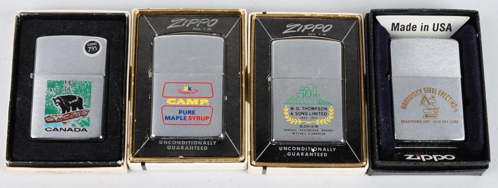 4- ZIPPO NIAGARA FALLS ONTARIO ADV. LIGHTERS