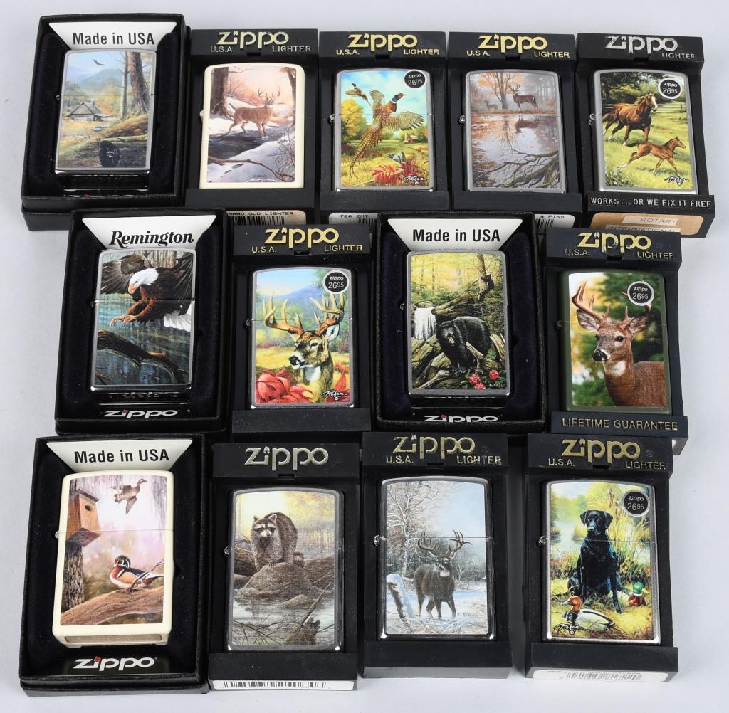 13- ZIPPO WILDLIFE LIGHTERS