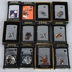 12- ZIPPO WILDLIFE LIGHTERS