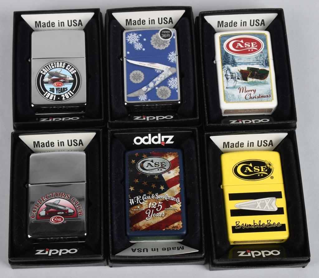 12- ZIPPO CASE KNIFE LIGHTERS