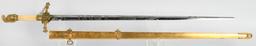 RARE PRE CIVIL WAR AMES KNIGHTS HEAD MILITIA SWORD