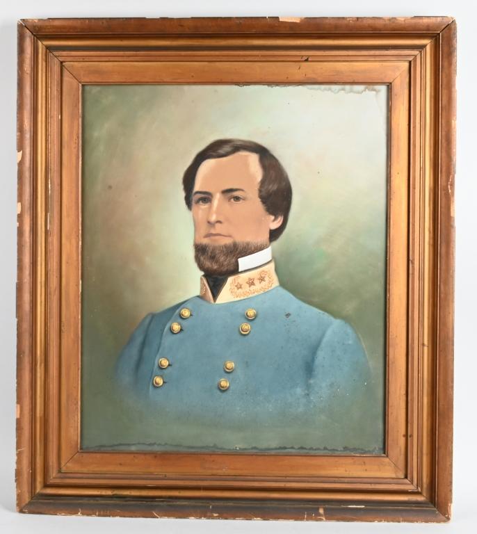 CIVIL WAR CONFEDERATE GENERAL L O BRANCH PAINTING