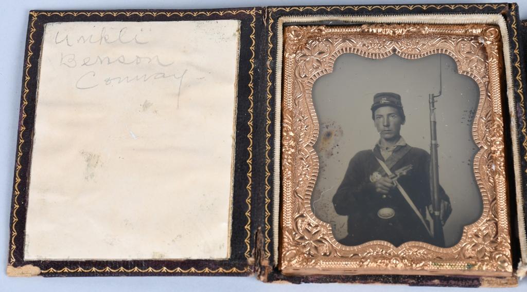 CIVIL WAR ID'ED 96TH OHIO AMBROTYPE & UNIT HISTORY