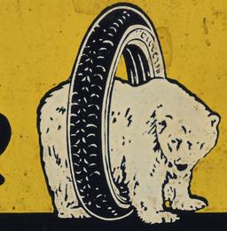 Gillette "A Bear for Wear" metal tire holder (TAC)