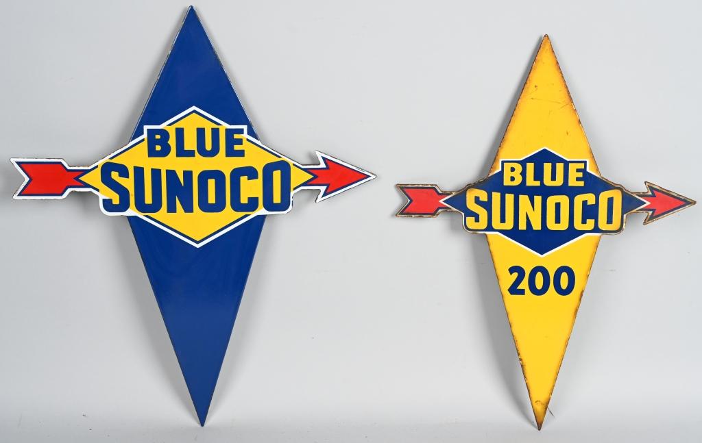 Blue Sunoco w/arrow Porcelain Sign