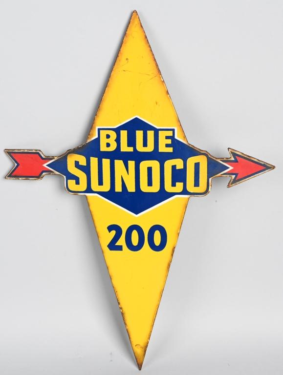 Blue Sunoco w/arrow Porcelain Sign