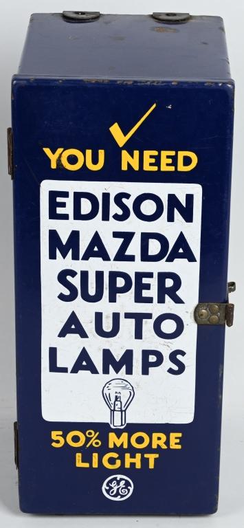 Edison Mazda Super Auto Lamps Porcelain Cabinet