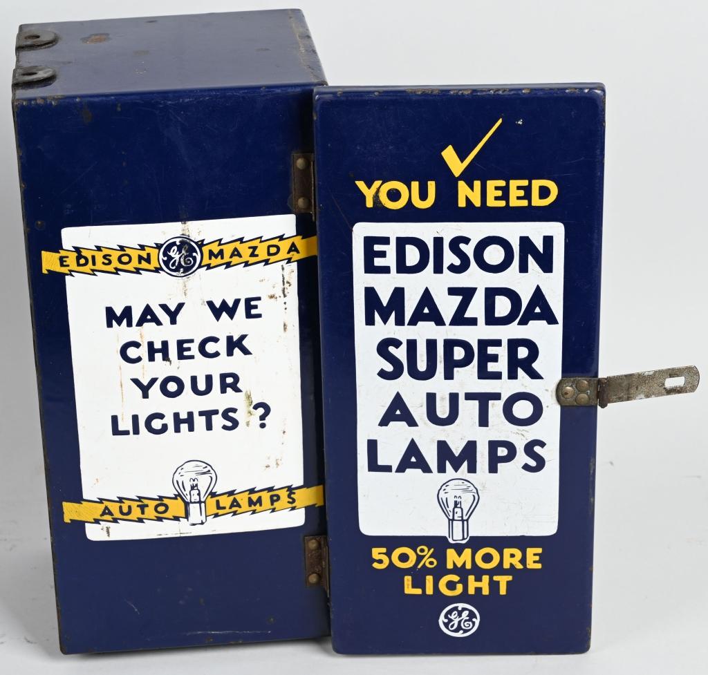 Edison Mazda Super Auto Lamps Porcelain Cabinet