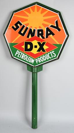 Sunray D-X Petroleum Products Porcelain Sign