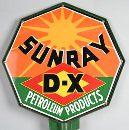 Sunray D-X Petroleum Products Porcelain Sign