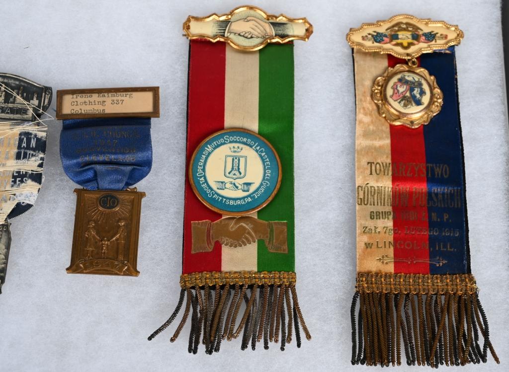 5- EARLY LABOR UNION RIBBONS