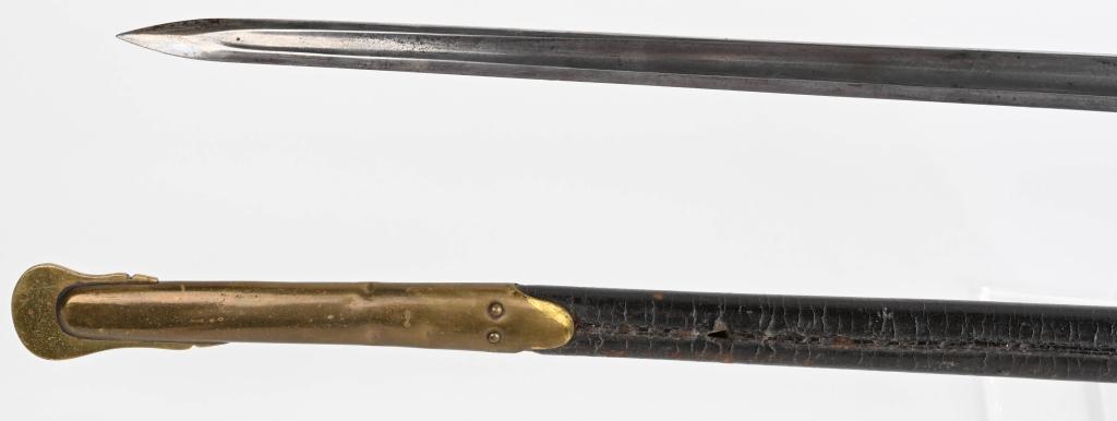 CIVIL WAR AMES U.S. MODEL 1840 NCO SWORD SCABBARD