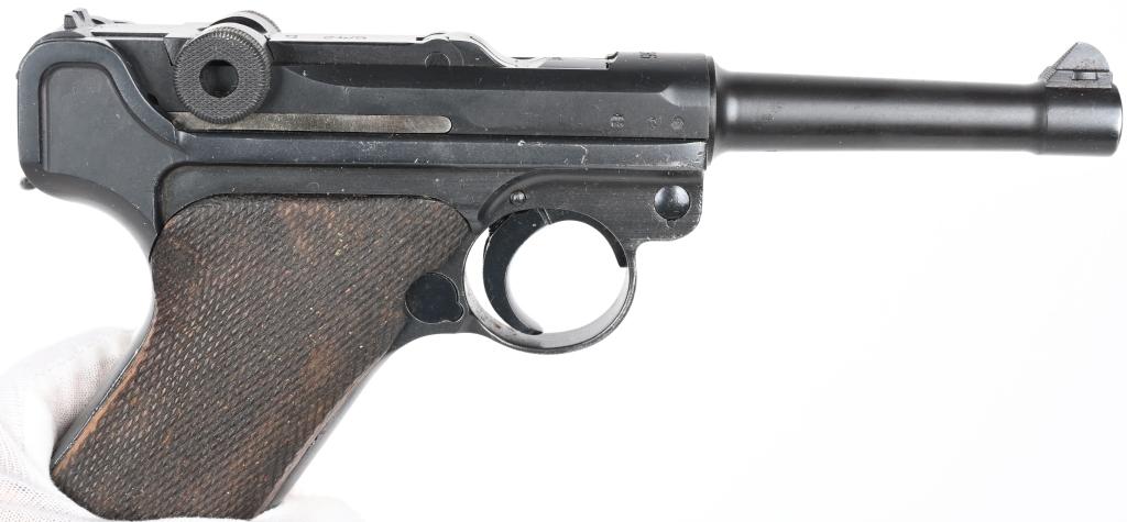 WW2 S/42 MAUSER CODE P-08 LUGER PISTOL W/ HOLSTER