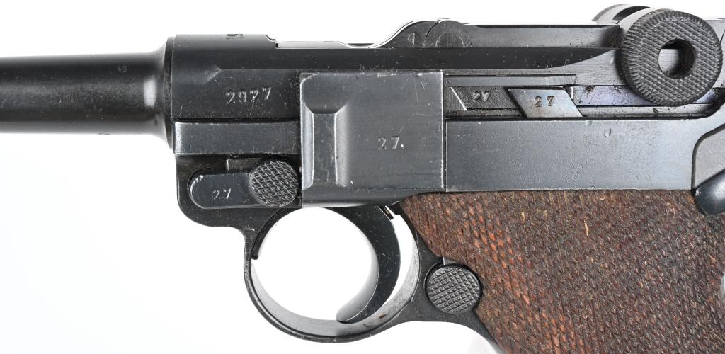 WW2 S/42 MAUSER CODE P-08 LUGER PISTOL W/ HOLSTER