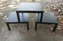 Set of Three Wooden Tables